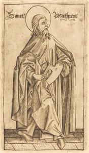 Heilige Matthias (?) door Israhel van Meckenem after Master E.S.