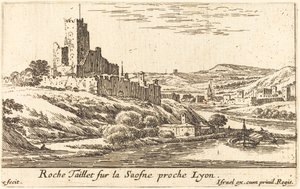 Roche Taillet sur la Saosne nabij Lyon door Israël Silvestre