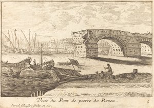 Uitzicht op de Stenen Brug van Rouen