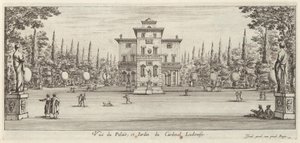 Uitzicht op het Paleis en de Tuin van Kardinaal Ludovise door Israël Silvestre