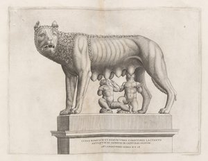 Capitolijnse Wolf met Romulus en Remus door Italian 16th Century