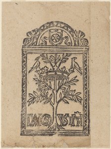 Boom met Kroon en Twee Vogels door Italian 16th Century