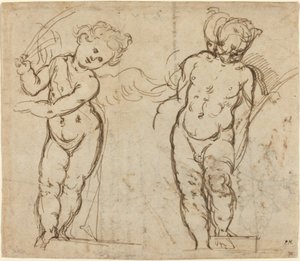 Twee Staande Putti