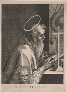 Sint Hiëronymus door Italian 17th Century, after Aegidius Sadeler II
