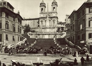 Kerk van Trinità dei Monti door Italian Photographer