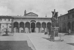 Florence, Kerk van de SS Annunziata door Italian Photographer