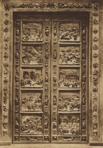 Florence: Baptisterium, De Hoofdingang, Lorenzo Ghiberti door Italian Photographer