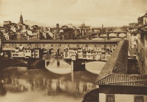 Florence: Veduta dei Lungarno coi Ponti, Vecchio, S Trinita, Carraia e di Ferro alle Cascine door Italian Photographer