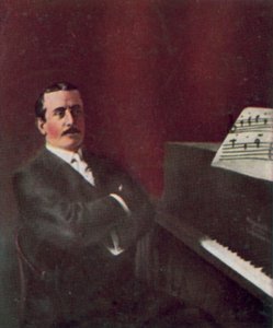 Giacomo Puccini, Italiaans componist (ingekleurde foto) door Italian Photographer