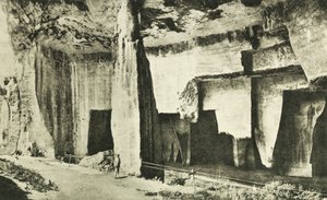 Latomia del Paradiso of dei Cordari (zwart-wit foto) door Italian Photographer