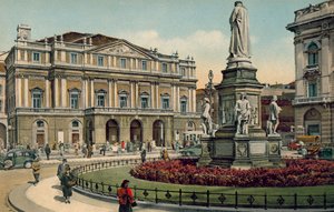 Milaan / Milaan: Teatro alla Scala (kleurenfoto)