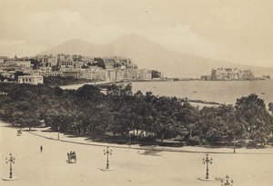 Napels: Panorama Visto Da Mergellina (zwart-wit foto)