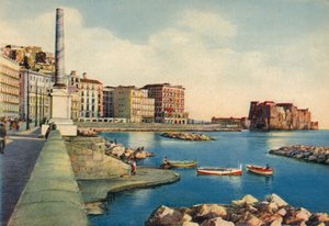 Napoli / Napels: Via Partenope en Castel Dell
