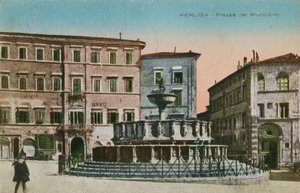 Perugia, Piazza del Municipio, ca. 1910