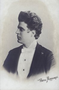 Pietro Mascagni, Italiaanse componist van de opera Cavalleria Rusticana door Italian Photographer