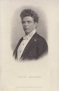 Pietro Mascagni, Italiaanse componist van de opera Cavalleria Rusticana door Italian Photographer