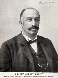 Portret van Giovanni Giolitti, Italiaanse politicus. door Italian Photographer