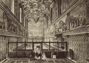 Sixtijnse Kapel gebouwd in de XV eeuw, door J de Dolci door Italian Photographer