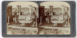Het huis van Marcus Lucretius, Pompeii, uit The Underwood Travel Library, 1895