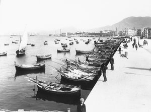 De haven van Palermo, Sicilië, ca. 1920