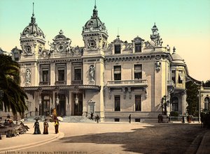 De gevel van het Casino van Montecarlo, in het Vorstendom Monaco, in Frankrijk door Italian Photographer