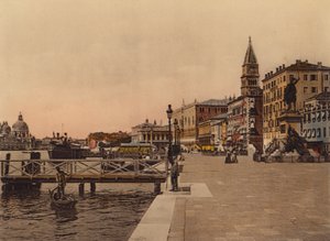 Venezia / Venetië: Riva degli Schiavoni (gekleurde foto) door Italian Photographer