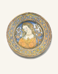 Een Deruta Bella Donna Charger, ca. 1500-30