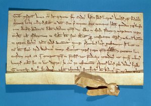 Een formeel protest over de zalving van Hendrik III (1207-72) in Gloucester, geschreven door de Pauselijke Legaat, Kardinaal Gualo, 1218