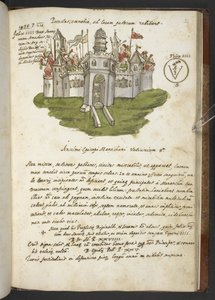 Profetieën en afbeeldingen van de vijftiende paus, door Joachim van Fiore door Italian School