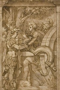 Alexander die de Gordiaanse Knoop Doorsnijdt door Italian School