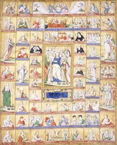 Alle heiligen met Sint Petrus in het midden, ca. 1560 door Italian School