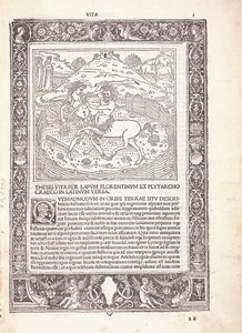 Een geïllustreerde pagina uit een Latijnse editie van Plutarchus