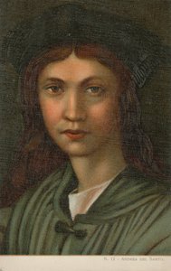 Andrea del Sarto, Italiaanse schilder (chromolitho) door Italian School