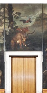 Dieren, mythe van Orpheus (detail) door Italian School