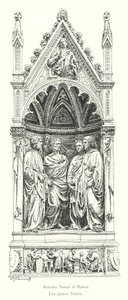 Antonio Nanni di Banco, De Vier Heiligen (gravure) door Italian School