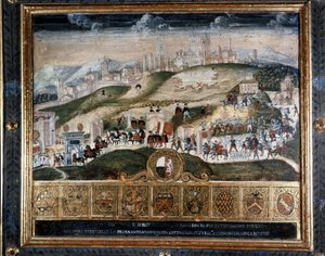 Aankomst in Siena van Cosimo I de