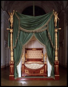 Bed van Carlo Ludovico di Borbone (Karel II van Parma) gerealiseerd in de regio Lucca - Bed van Carlo II di Parma (Karel II van Bourbon-Parma) (1799-1883) uit Lucca fabrieken - Florence, Palazzo Pitti