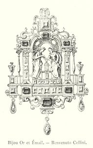 Gouden en Emaille Sieraad, Benvenuto Cellini door Italian School