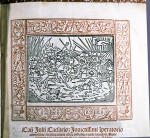 CAESAR Gaius Iulius: Illustratie uit Caesars "Commentarii de Bello Gallico", ca. 1511 door Italian School