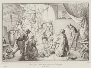 Carlo Zeno gewond in de oorlog van Chioggia
