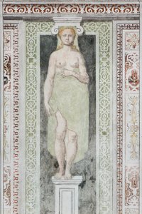 Kariatide (fresco) door Italian School