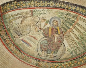 Christus overhandigt de sleutels aan St. Petrus (mozaïek)