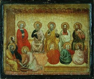 Christus wast de voeten van de discipelen, Arezzo, ca. 1390