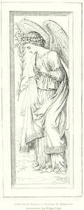 Collectie van Florence, Academie voor Schone Kunsten, Annunciatie, door Filippo Lippi (gravure) door Italian School