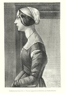 Collectie van het Pitti Paleis, verondersteld portret van Simonetta, door Sandro Botticelli (gravure) door Italian School