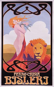 Kopie van een poster uit 1909 voor Bisleri