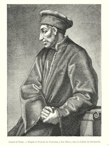 Cosme de Oude, naar het portret van Pontormo, in San Marco, in de cel van Savonarole (gravure) door Italian School