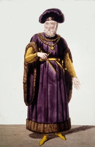 Kostuum voor Marino Faliero in de opera van Gaetano Donizetti door Italian School