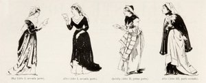Kostuums uit de opera Falstaff door Verdi, uit L