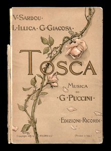 Omslag, Libretto della Tosca door Giacomo Puccini, Edizione Ricordi, Italië door Italian School